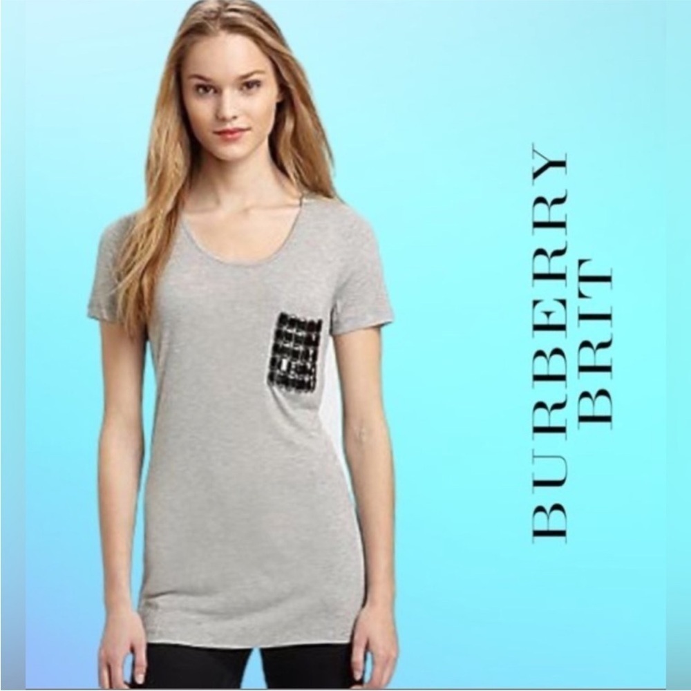 Burberry Brit  Gray Women's Top size XL